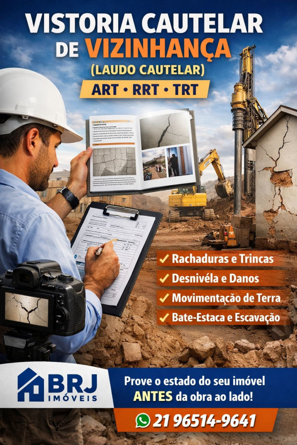 Vistoria Cautelar de Vizinhança (Laudo Cautelar): a prova técnica do antes para proteger seu imóvel